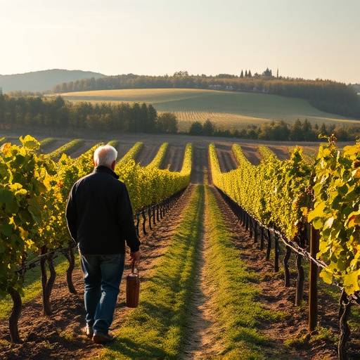 Image du tournage d'un documentaire dans les vignobles de Bourgogne
